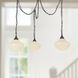 Alora Mood Farrah 3 Light 11.88 inch Matte Black/Glossy Ribbed Opal Glass Multi Pendant Ceiling Light