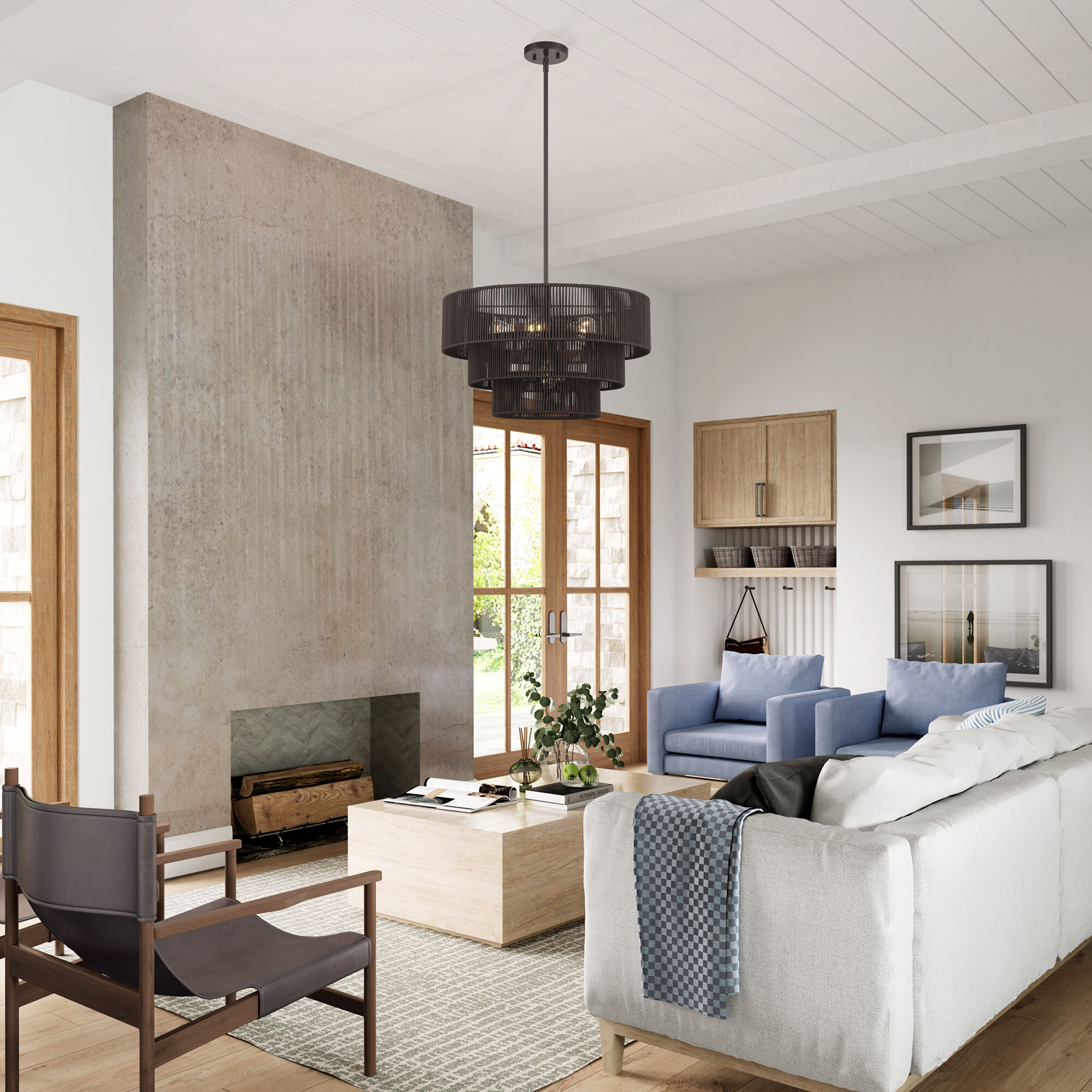 Acordia 6 Light 23 inch English Bronze Pendant Chandelier Ceiling Light