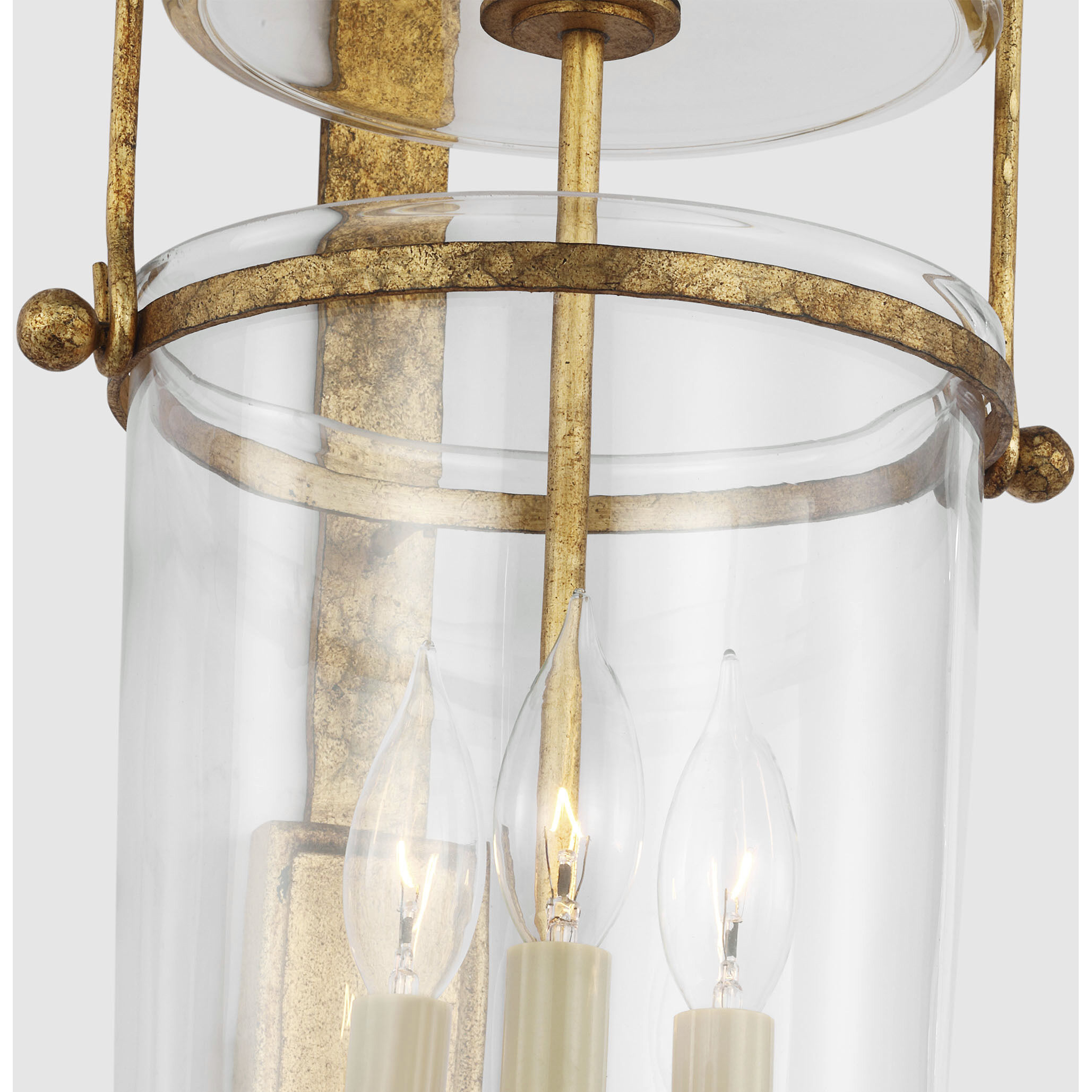 Chapman & Myers Lorford 3 Light 10 inch Gilded Iron Sconce Wall Light, Medium