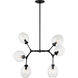 Nexpo 6 Light 34.38 inch Coal Chandelier Ceiling Light