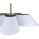 Daxton 5 Light 21.5 inch Matte White and Gold Chandelier Ceiling Light