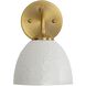Shepard 1 Light 6.25 inch Modern Brass Wall Sconce Wall Light in Matte White