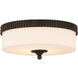 Bryce 1 Light 16.25 inch Oil Rubbed Bronze/White Flush Mount Ceiling Light, Barry Goralnick Collection