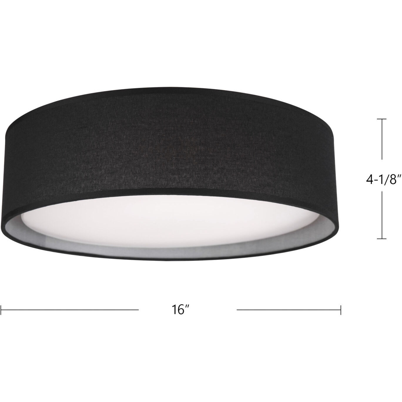 Dalton LED 16 inch White Organza Flush Mount Ceiling Light in Organza Shade