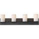 Lateral 4 Light 30 inch Black Bath Vanity Wall Light in Satin White