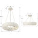 Broche 6 Light 18 inch Matte White Semi Flush Ceiling Light