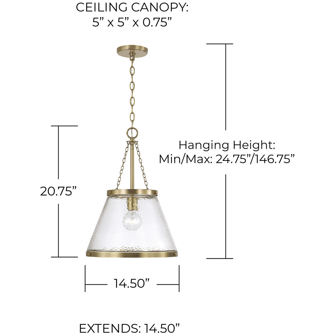 Landon 1 Light 14.5 inch Aged Brass Pendant Ceiling Light