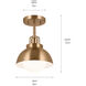 Niva LED 8 inch Champagne Bronze Semi Flush Mount Ceiling Light