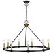 Notting Hill LED 36 inch Black and Brushed Brass Chandelier Ceiling Light