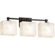 Alabaster Rocks LED 22 inch Polished Chrome Bath Vanity Light Wall Light in 2100 Lm LED, Square with Flat Rim