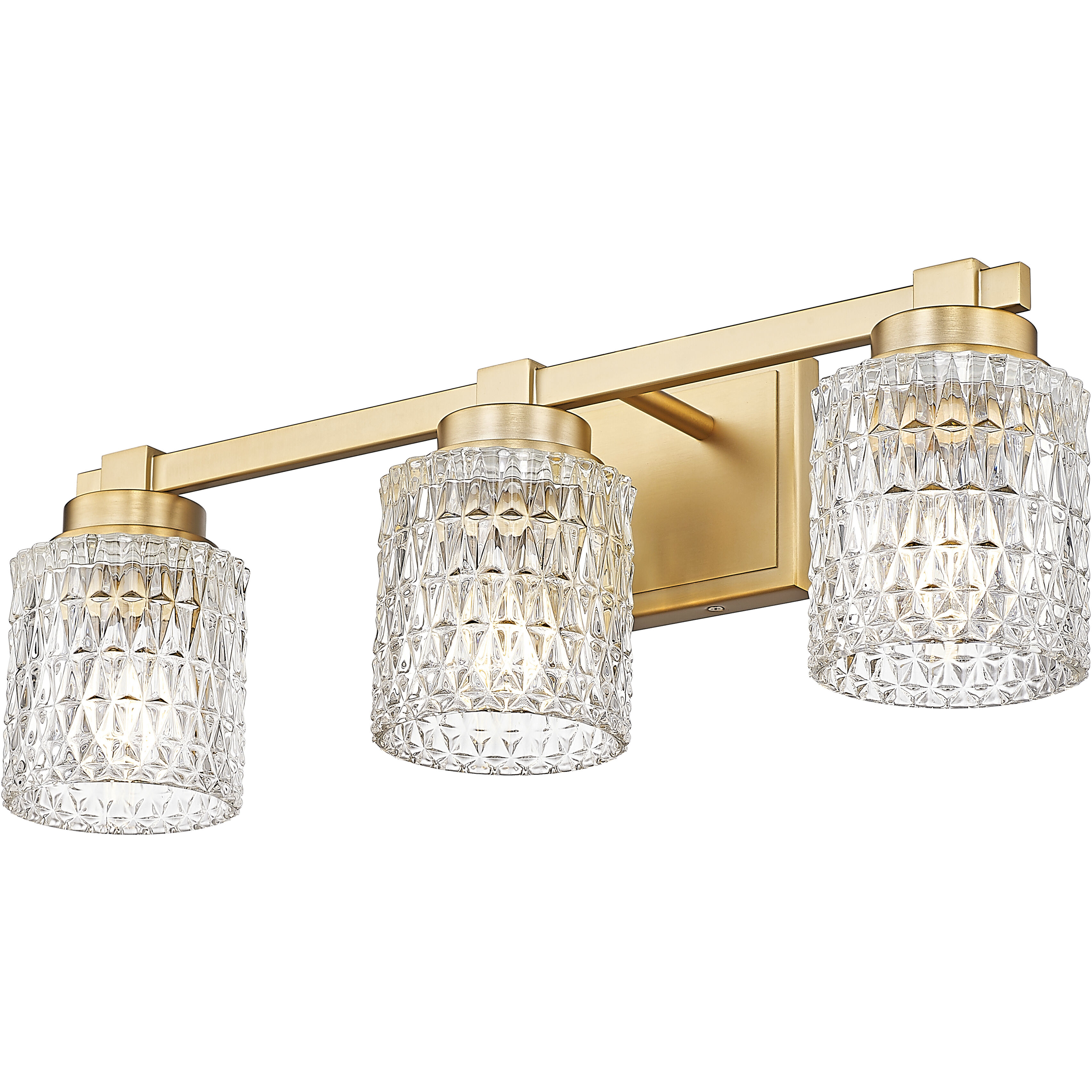 Jacqueline 3 Light 22.75 inch Modern Gold Bathroom Vanity Wall Light