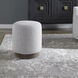 Avila 18 inch Ivory and Warm Gray Boucle Fabric Ottoman