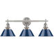 Yep Orwell Vanity Wall Light in Pewter, Navy