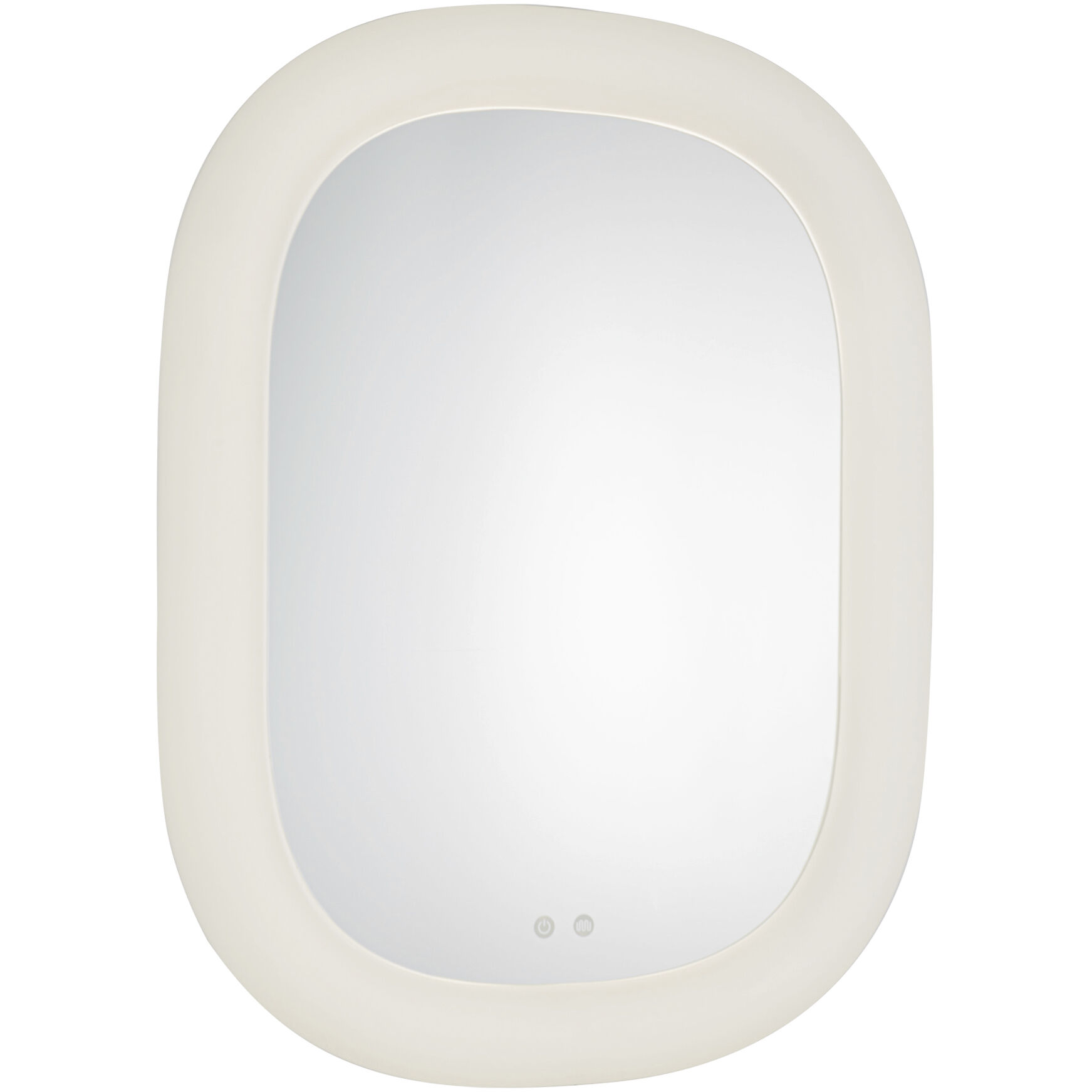 Float 37.13 X 28.75 inch White Wall Mirror