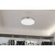 Signature 1 Light 14 inch Brushed Steel Flush Mount Ceiling Light
