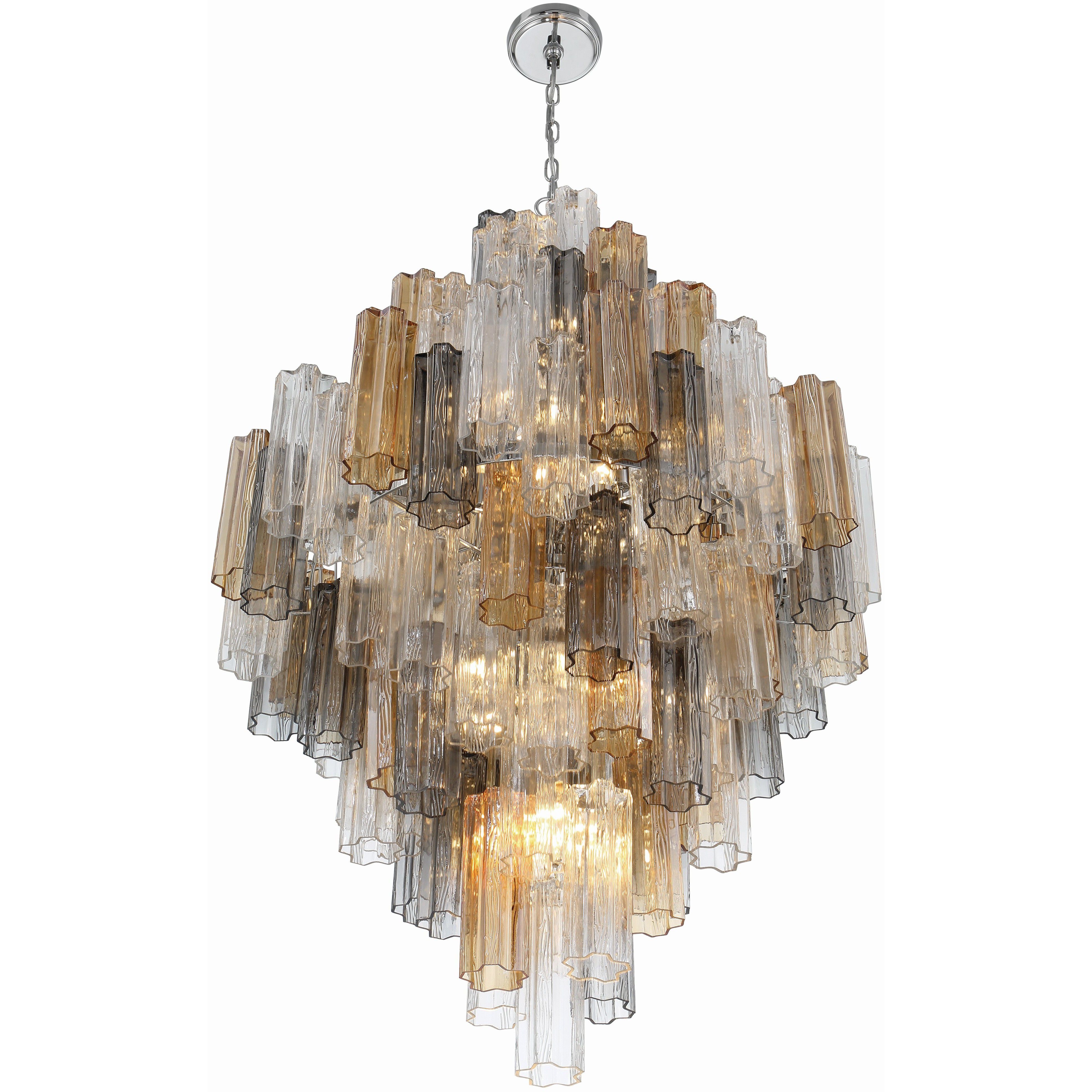Addis 20 Light 31.5 inch Polished Chrome Chandelier Ceiling Light in Autumn