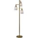 Gio 65 inch 60.00 watt Painted Brass Tree Floor Lamp Portable Light