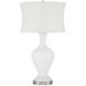Zeta 30.75 inch 150 watt White and Clear Table Lamp Portable Light