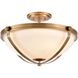 Connelly 3 Light 19 inch Natural Brass Semi Flush Mount Ceiling Light
