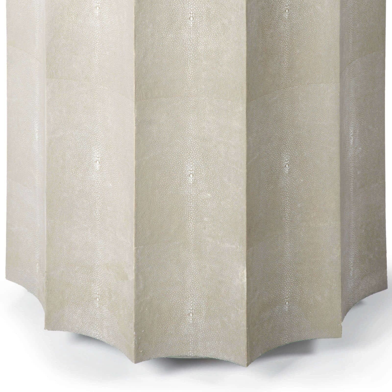 Marilyn 22 X 22 inch Ivory Grey Side Table, Scalloped