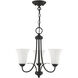 Ridgedale 3 Light 18 inch Black Convertible Mini Chandelier/Ceiling Mount Ceiling Light