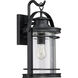 Booker 1 Light 18 inch Mystic Black Wall Lantern