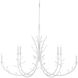 Twiggy 6 Light 48 inch Gesso White Chandelier Ceiling Light