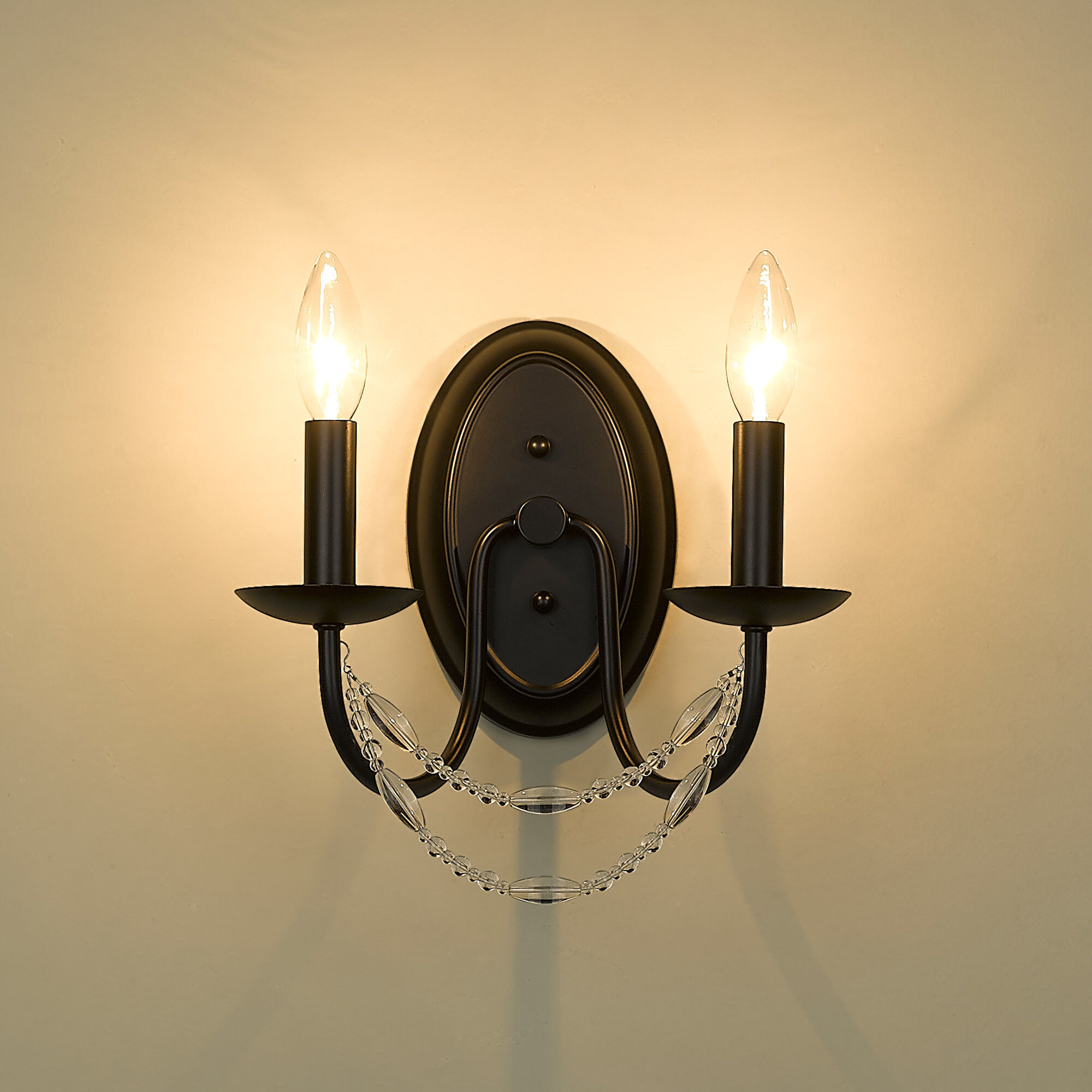 Mirabella 2 Light 10.25 inch Matte Black Wall Sconce Wall Light