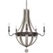 Harper 5 Light 32 inch Florence Gold Chandelier Ceiling Light