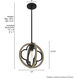 Gablecrest 1 Light 12 inch French Oak Pendant Ceiling Light