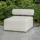 Bolster Back Java Black and Oyster White Armless Outdoor Sofa