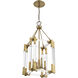 Prima Vista LED 15.38 inch Aged Antique Brass Pendant Ceiling Light