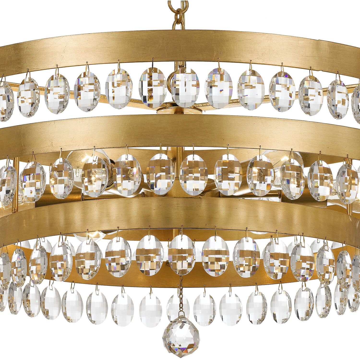 Perla 6 Light 26 inch Antique Gold Chandelier Ceiling Light