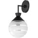 Copacabana 1 Light 15.5 inch Black Outdoor Wall Mount