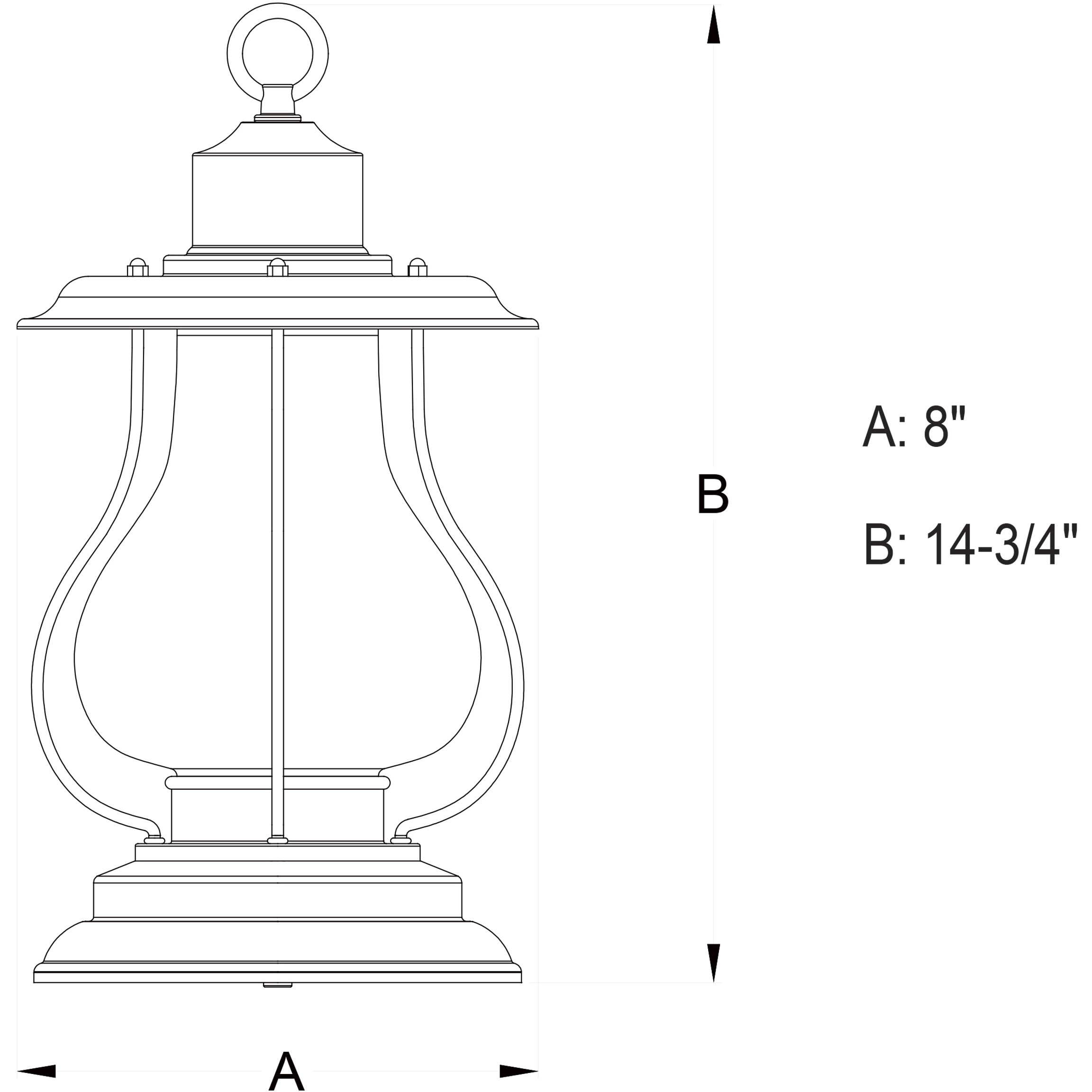 Dockside LED 8 inch Weathered Patina Outdoor Pendant