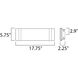 Image LED 17.75 inch Satin Nickel Bath Vanity Wall Light