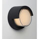 Eyebrow LED 7 inch Black Outdoor Wall Mount
