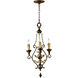 Meriel 3 Light 16 inch Antiqued Sienna Chandelier Ceiling Light