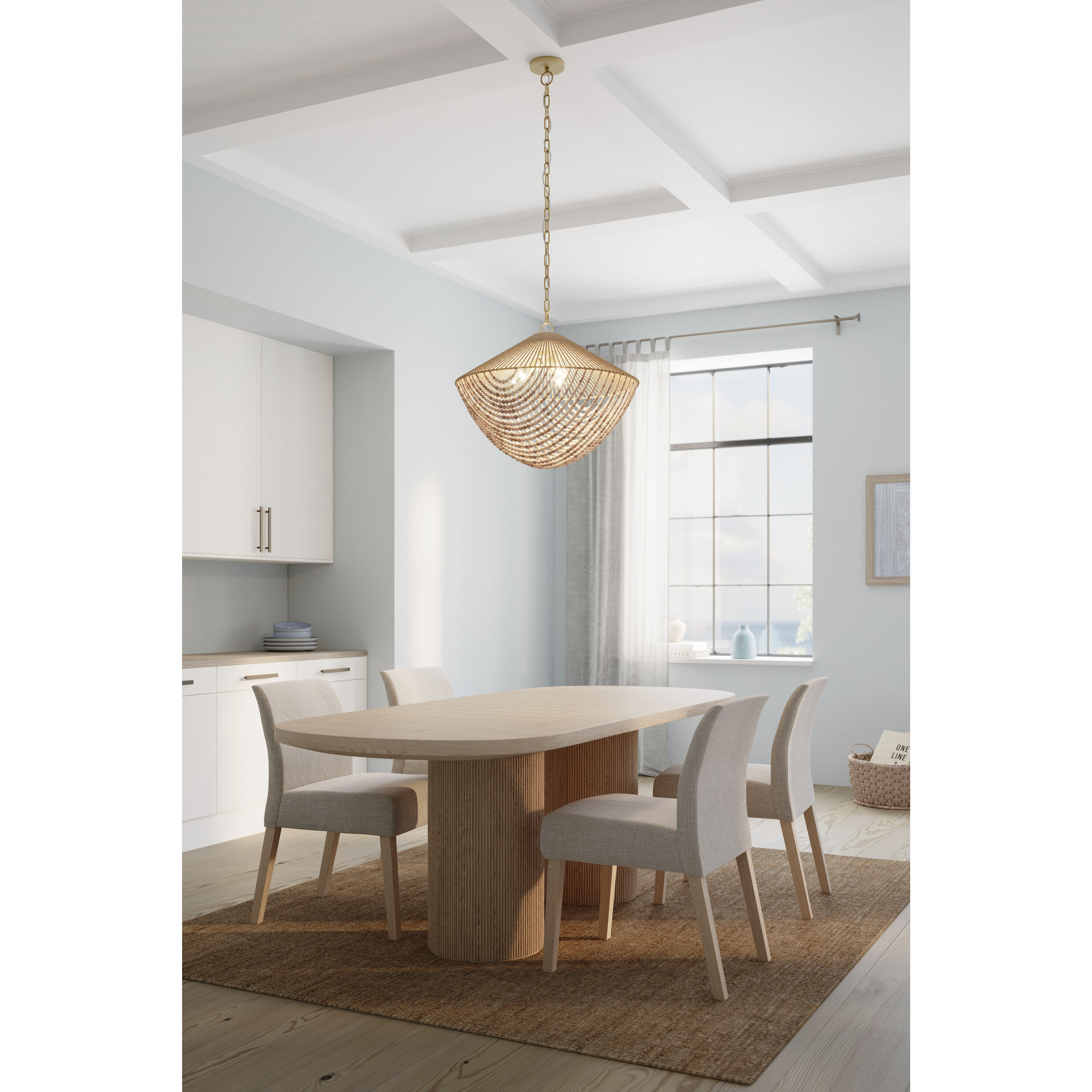 Virella 3 Light 26 inch Legacy Brass Pendant Ceiling Light