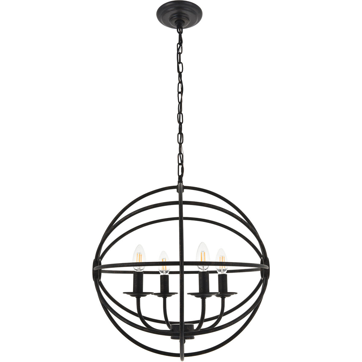 Octavia 4 Light 18 inch Dark Brown Pendant Ceiling Light