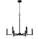 Sunjai 6 Light 30 inch Matte Black Chandelier Ceiling Light