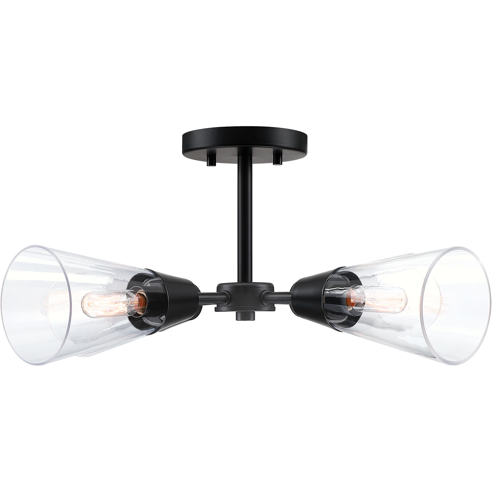 Norro 4 Light 21 inch Matte Black Semi-Flush Mount Ceiling Light