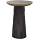Pince 21.5 X 15.25 inch Black Nickel and Antique Brass Accent Table