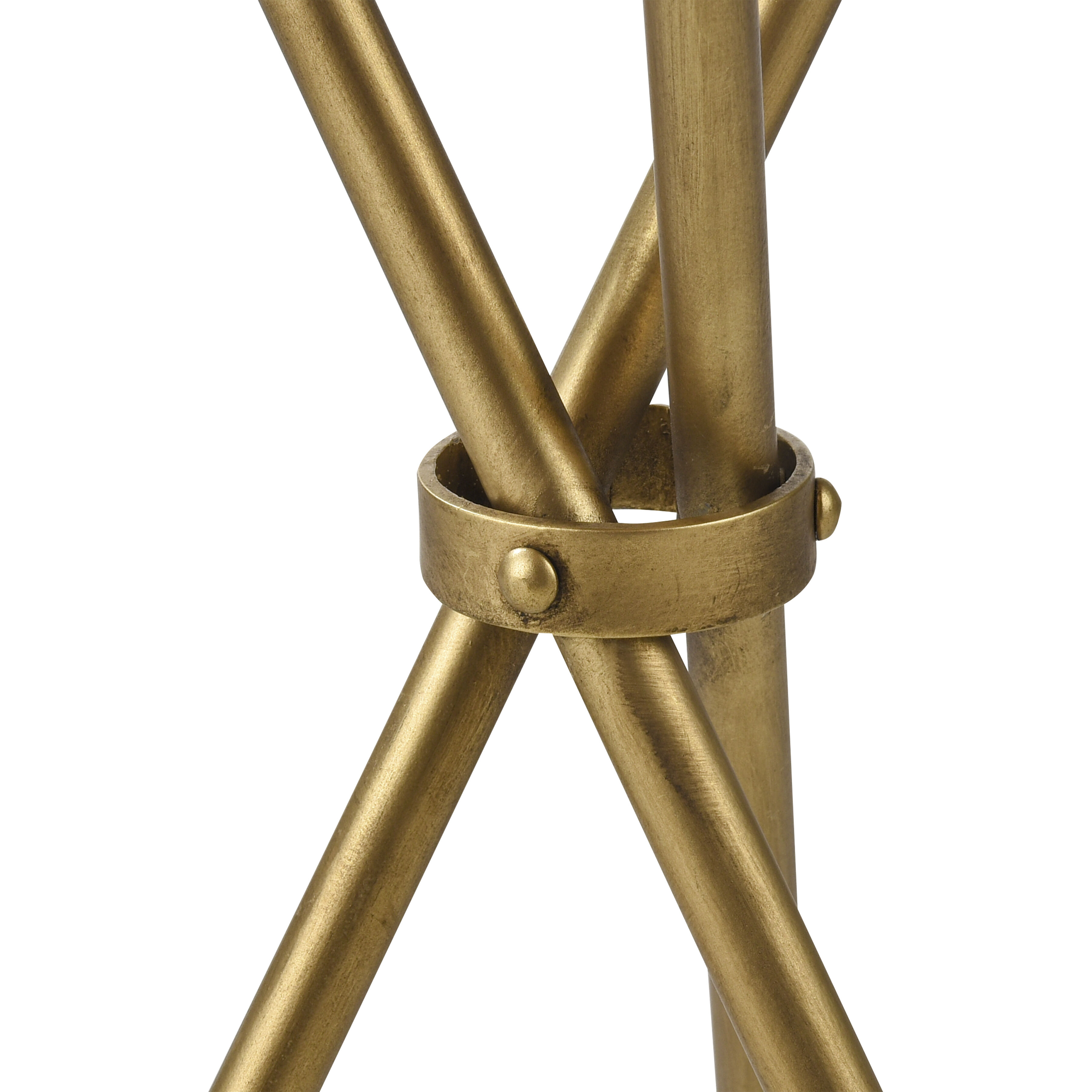 Nasso 29.25 X 15.75 inch Brass with Mirror Accent Table