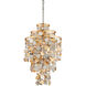 Ambrosia 5 Light 18 inch Silver Leaf/Gold Leaf/Stainless Steel Chandelier Ceiling Light