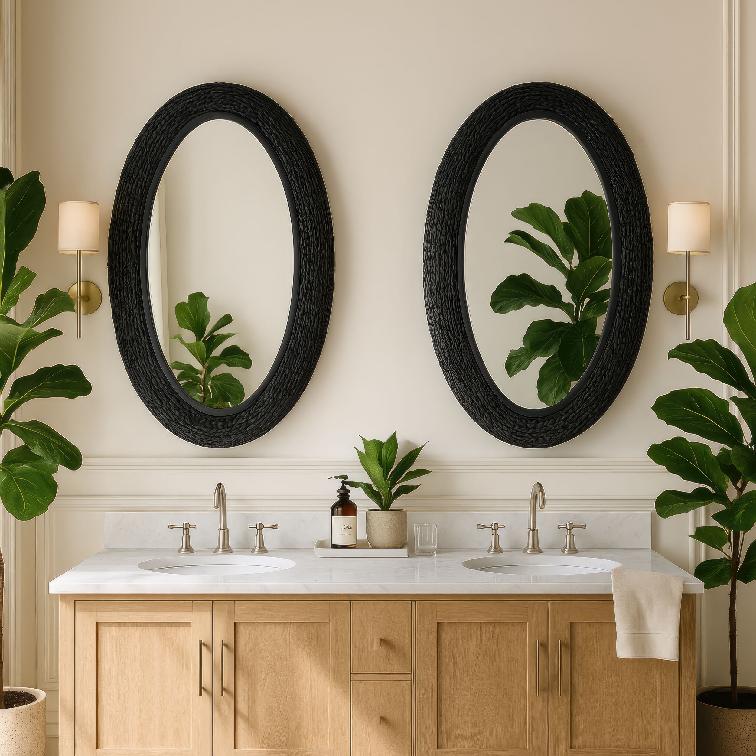 Athena 40.25 X 24.25 inch Matte Black with Black Seagrass Wall Mirror
