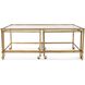 Benoit 46 X 18 inch Antique Gold Coffee Table