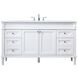 Bennett 60 X 21 X 35 inch White Vanity Sink Set