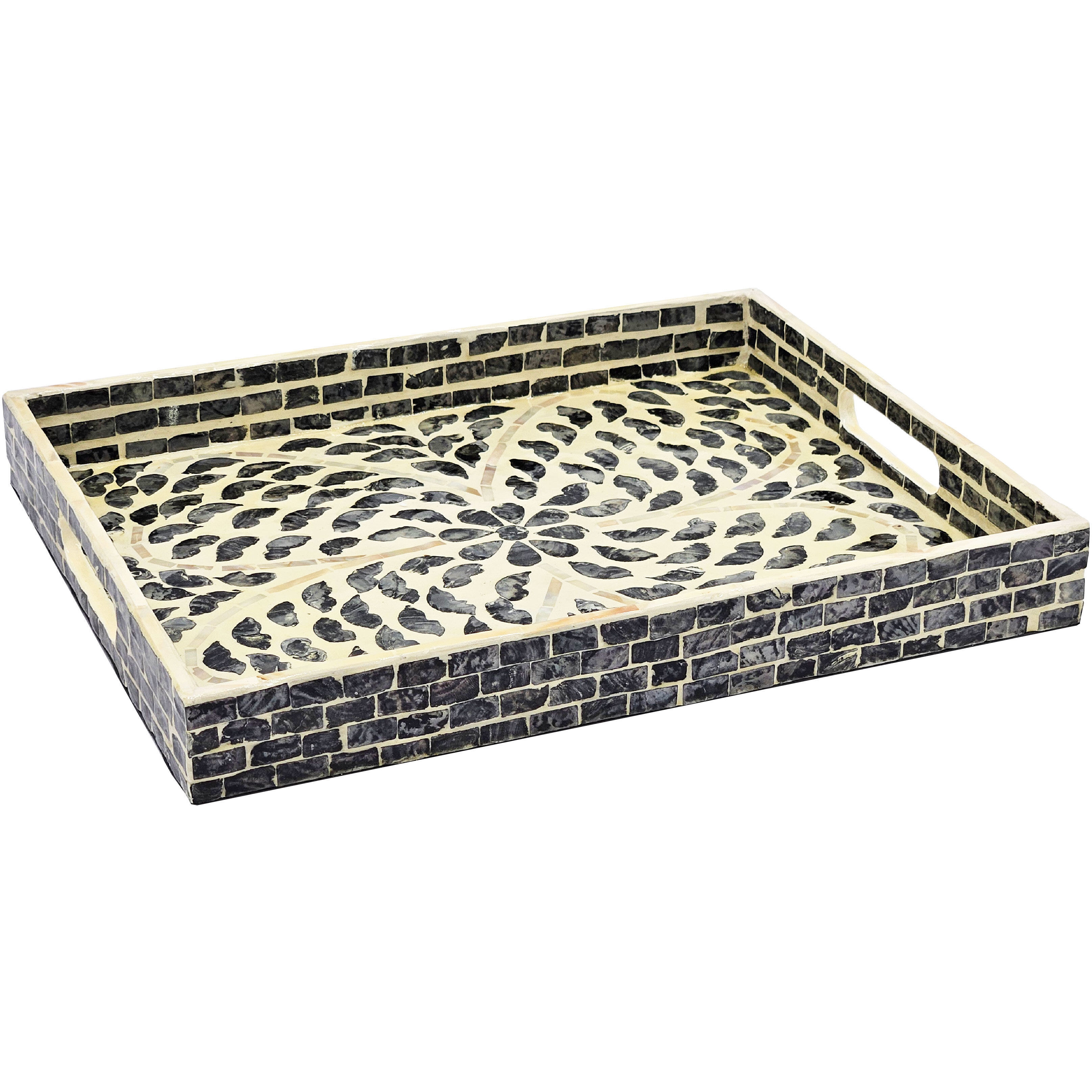 Rectangular Capiz 1.80 inch  X 11.80 inch Tray