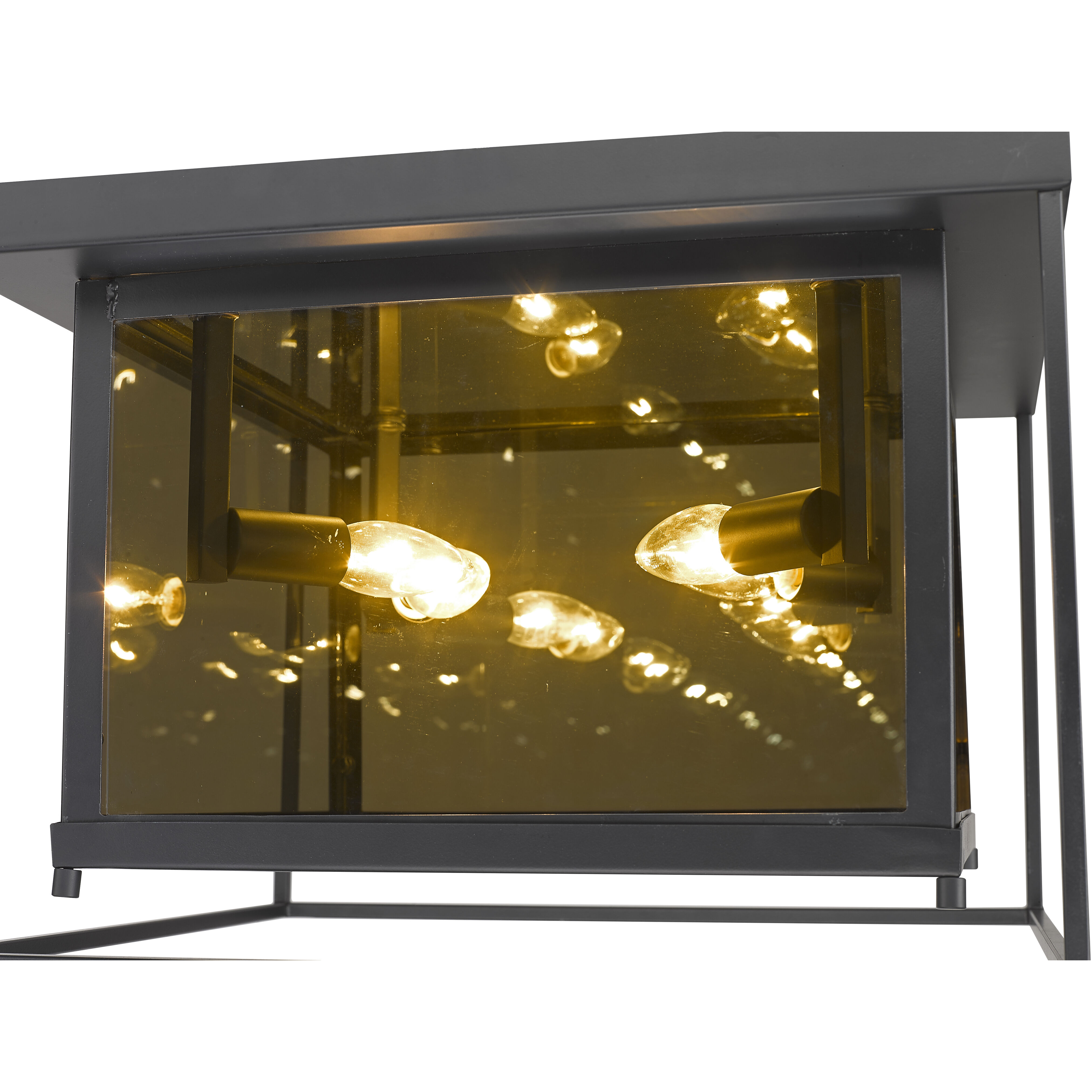 Infinity 4 Light 16 inch Misty Charcoal Flush Mount Ceiling Light